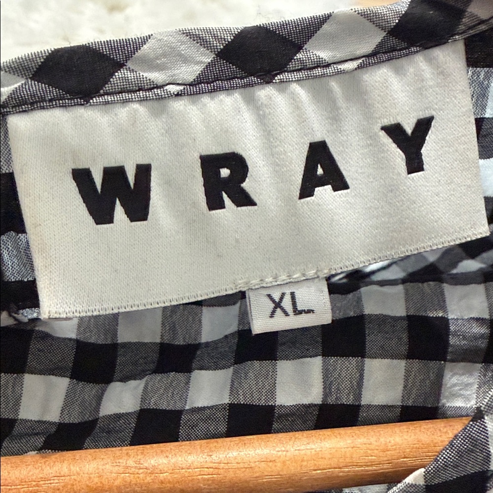 WRAY Gingham Black & White Tiered Midi Dress - Picture 4 of 6